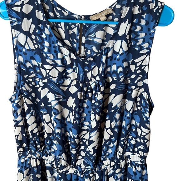 appraisal Blue and White Sz 12 Long Topical Dress - Picture 1 of 6